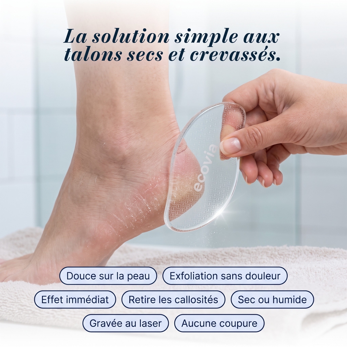 Râpe à pieds en verre - Ecovia