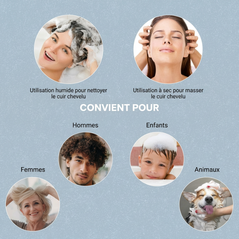 ScalpCare – Brosse exfoliante pour cuir chevelu Ecovia