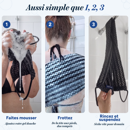 Serviette de douche exfoliante Ecovia