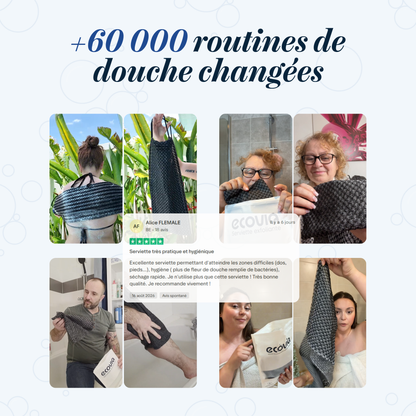 Serviette de douche exfoliante Ecovia