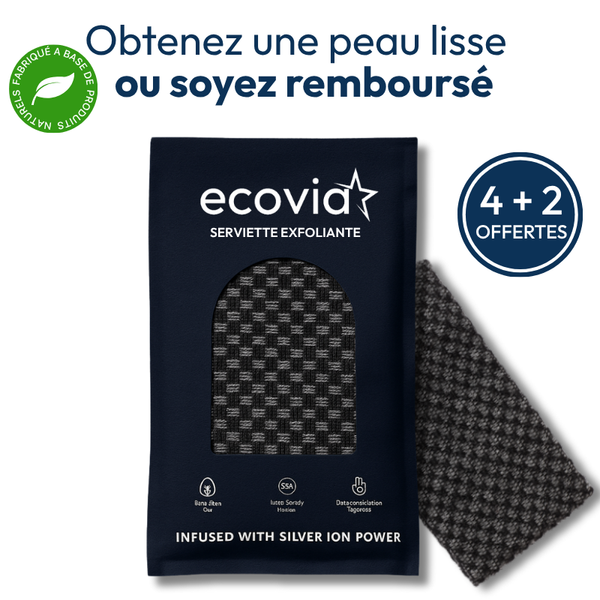 2x Serviettes de douche exfoliante Ecovia