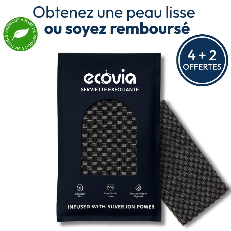 2x Serviettes de douche exfoliante Ecovia