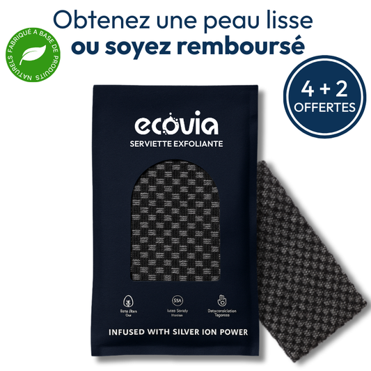 2x Serviettes de douche exfoliante Ecovia