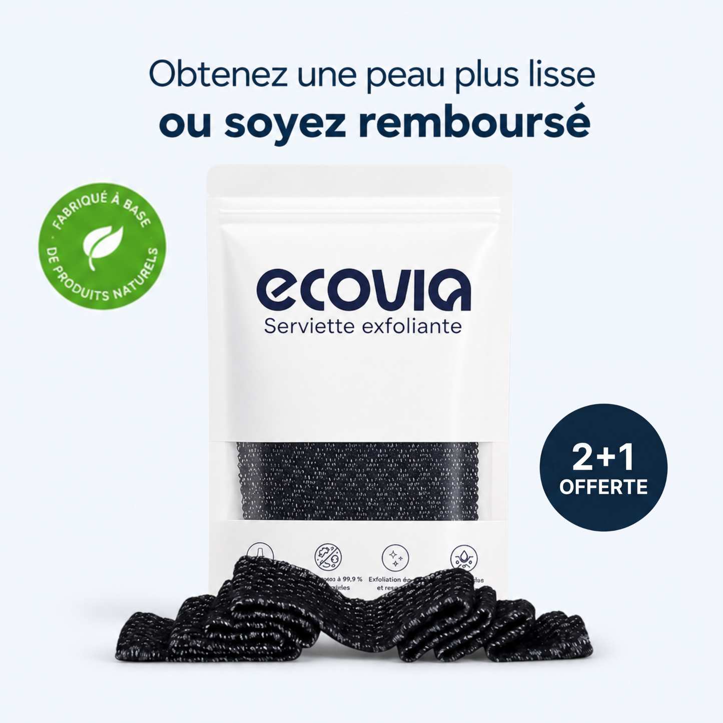 Serviette de douche exfoliante Ecovia